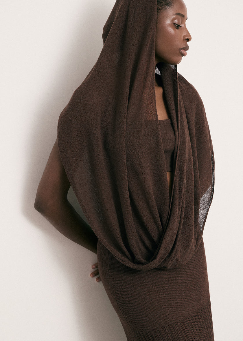 SAINT-TROPEZ snood, chocolate