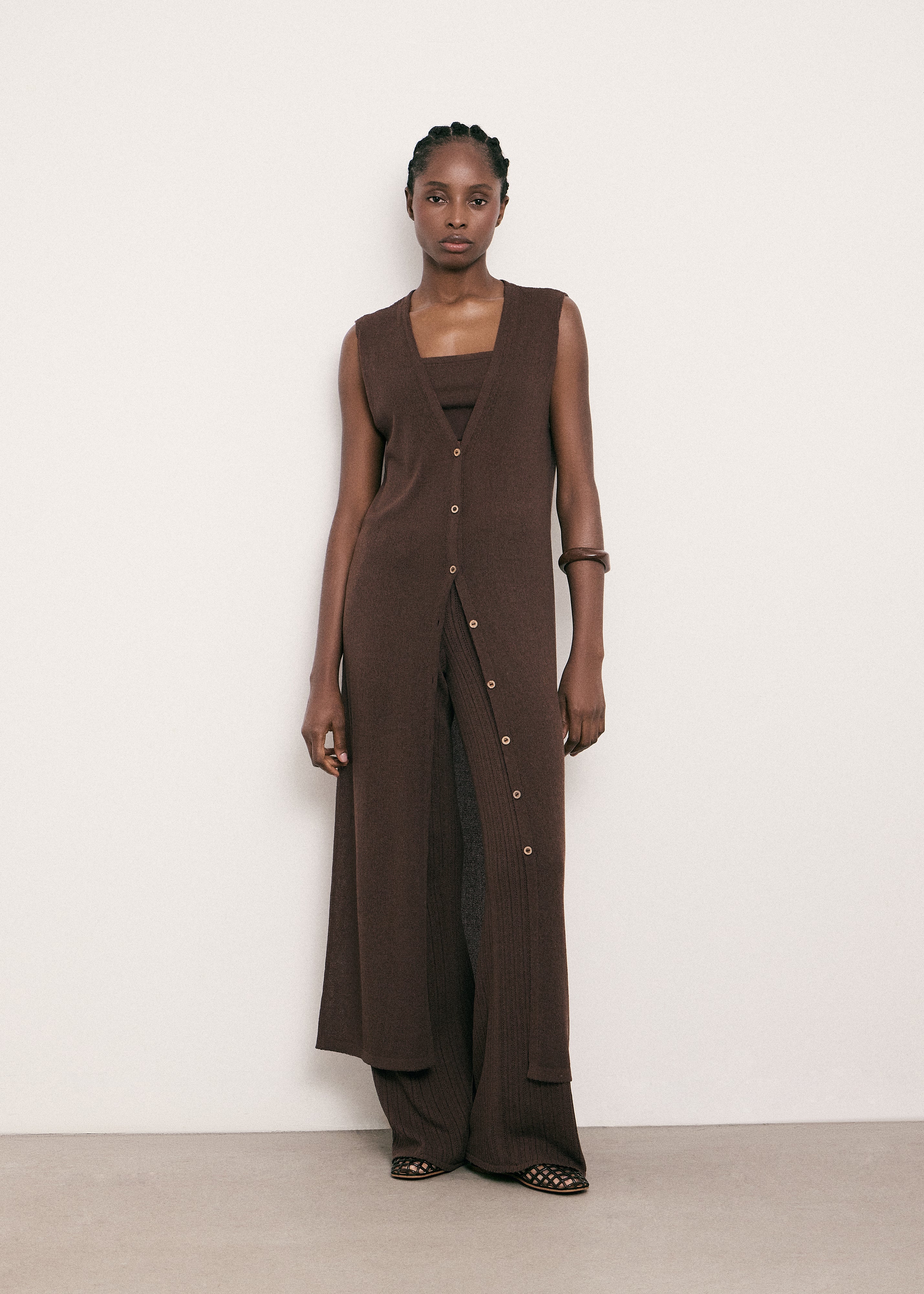 SAINT-TROPEZ cardigan, chocolate