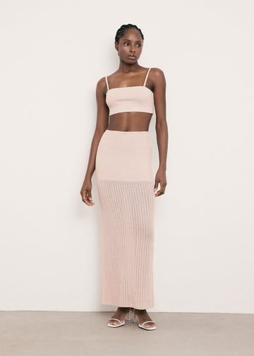 SAINT-TROPEZ adjustable strap bandeau top, pink