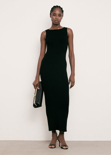 MISHA tie-detail open-back dress, black