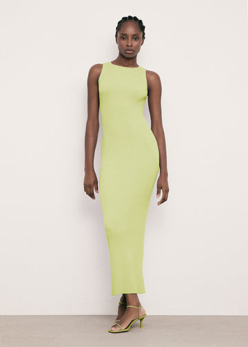 MISHA tie-detail open-back dress, acacia