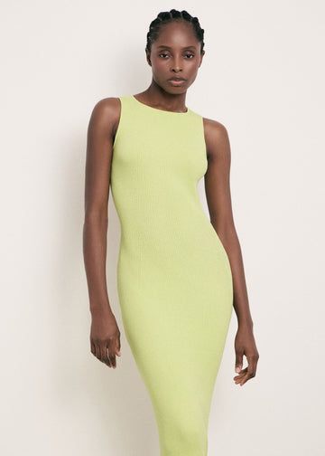 MISHA tie-detail open-back dress, acacia