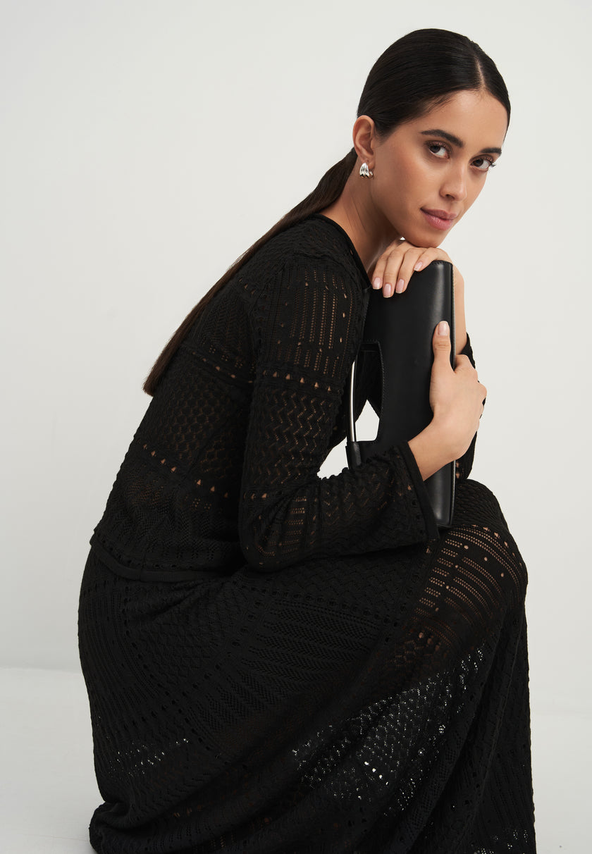 SELINE crochet set, black