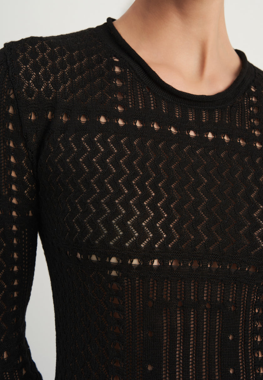 SELINE crochet set, black