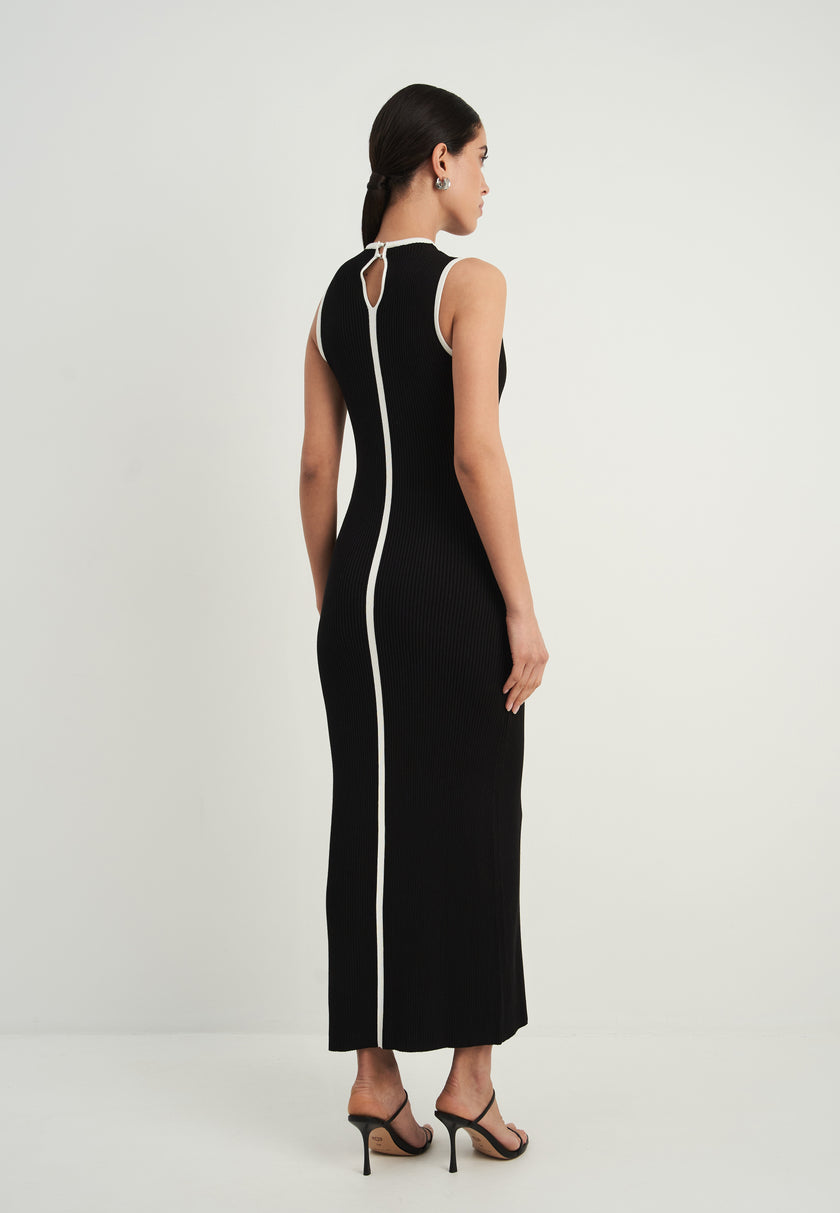 RENEE cutout dress, black