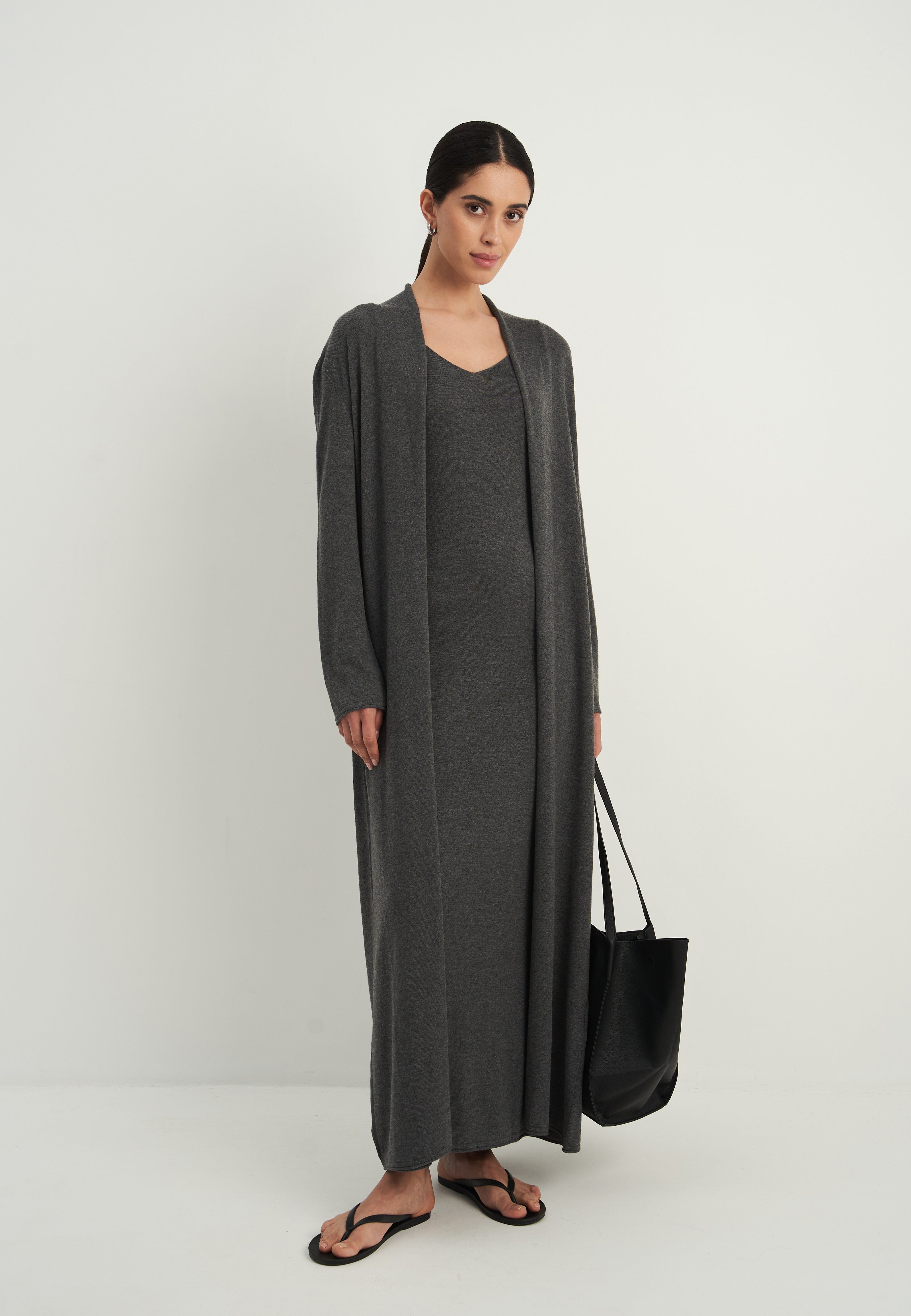 NARINA cardigan, gray-melange