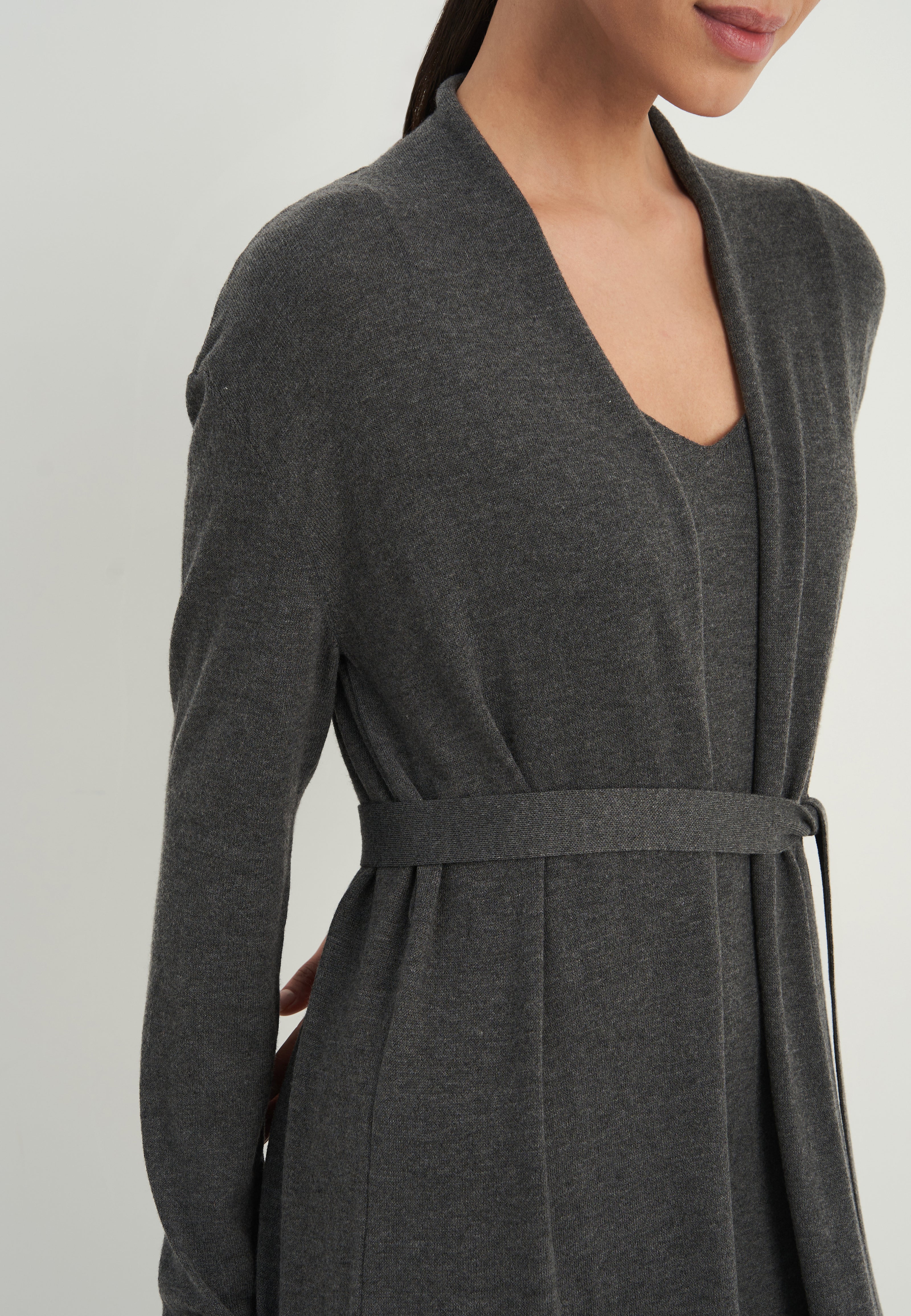 NARINA cardigan, gray-melange