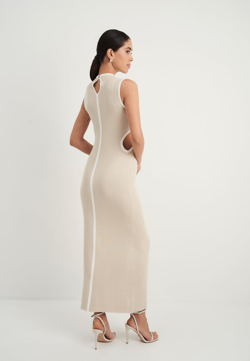 RENEE cutout dress, cream