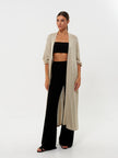 MOREON 3/4 sleeve cardigan, light beige