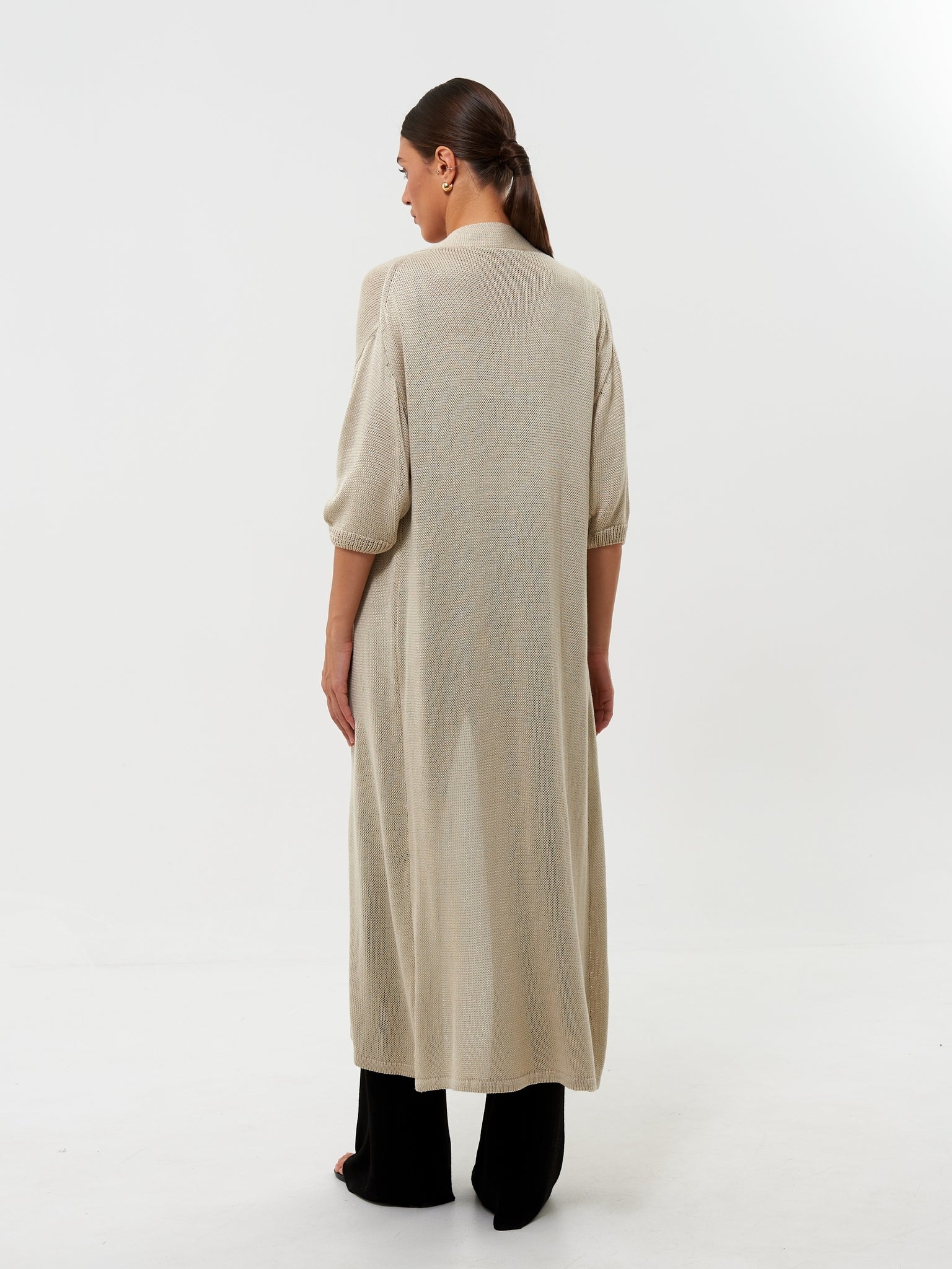 MOREON 3/4 sleeve cardigan, light beige