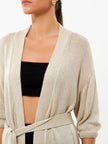 MOREON 3/4 sleeve cardigan, light beige