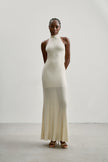 ESSENTIAL open-back dress, milk