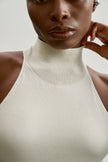 ESSENTIAL open-back dress, milk