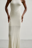 ESSENTIAL open-back dress, milk