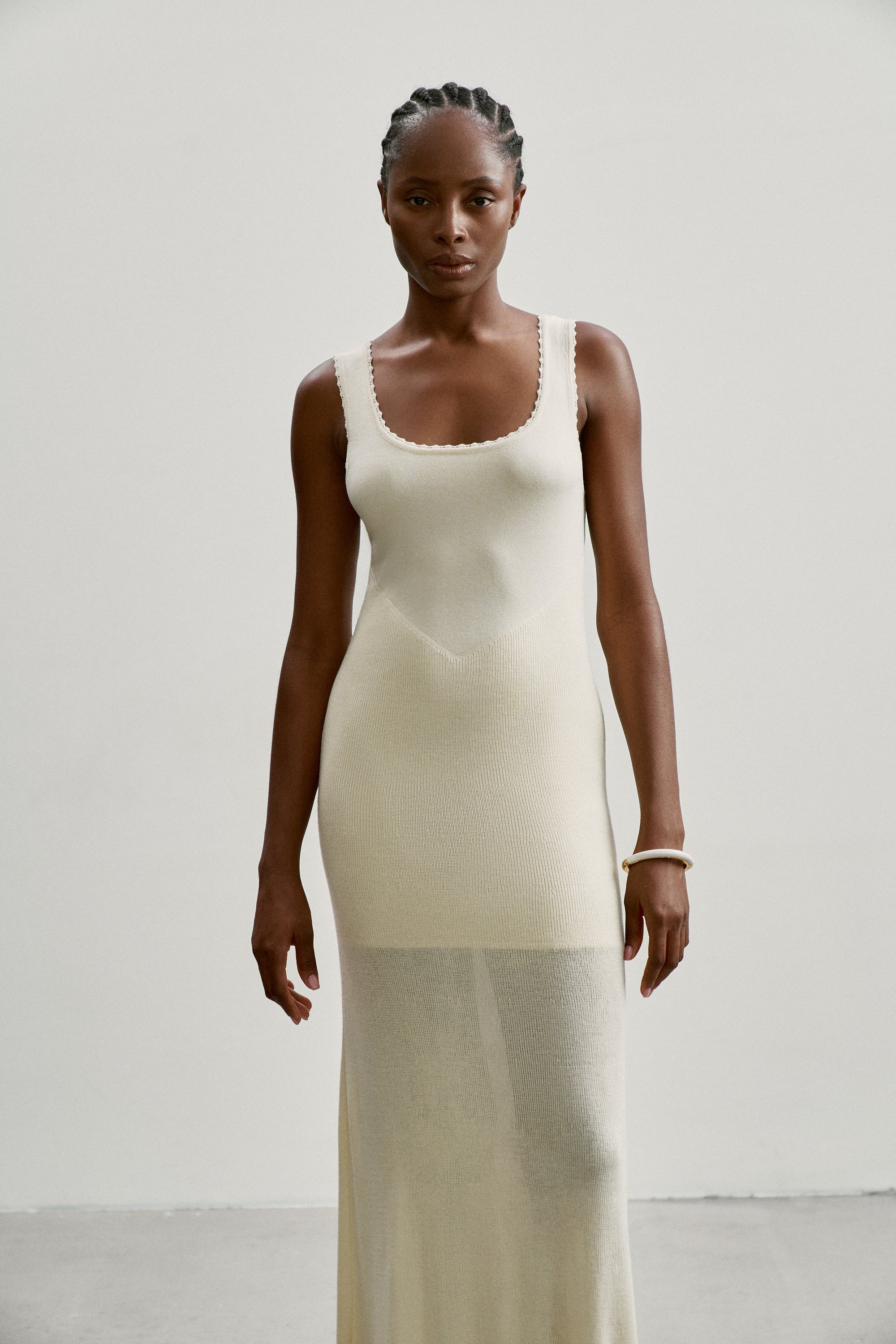 ESSENTIAL dress, milk