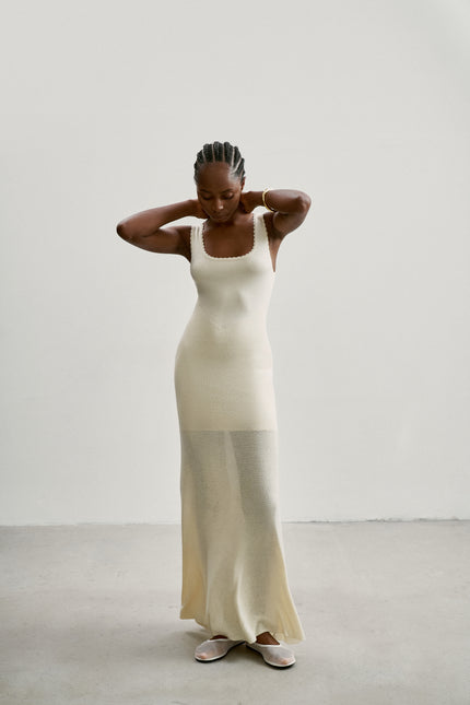 ESSENTIAL dress, milk