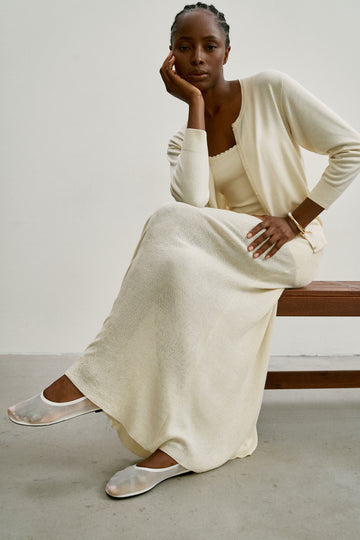 ESSENTIAL basic dress, milk