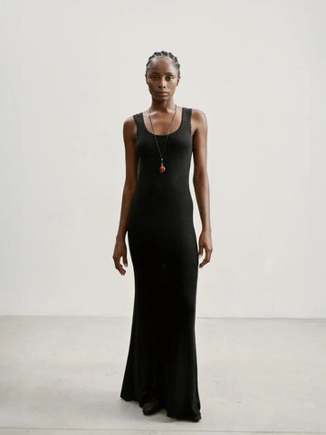ESSENTIAL basic dress, black
