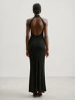ESSENTIAL open-back dress, black