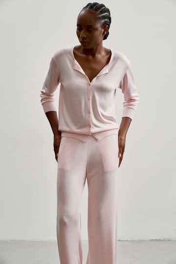 ESSENTIAL basic cardigan, pink