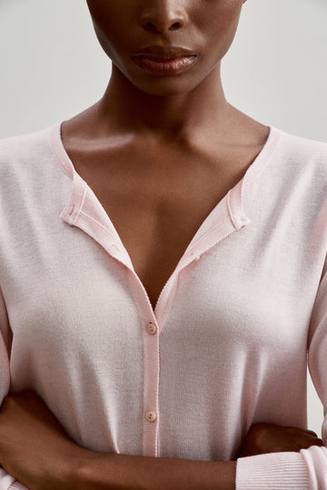 ESSENTIAL basic cardigan, pink
