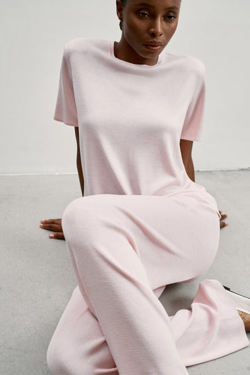 ESSENTIAL basic sweater, pink