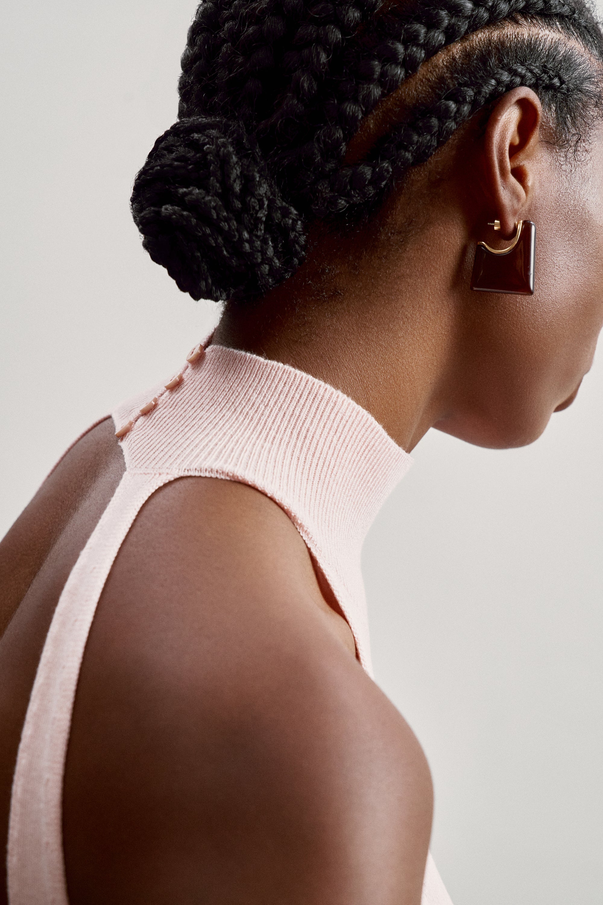 ESSENTIAL open-back dress, pink