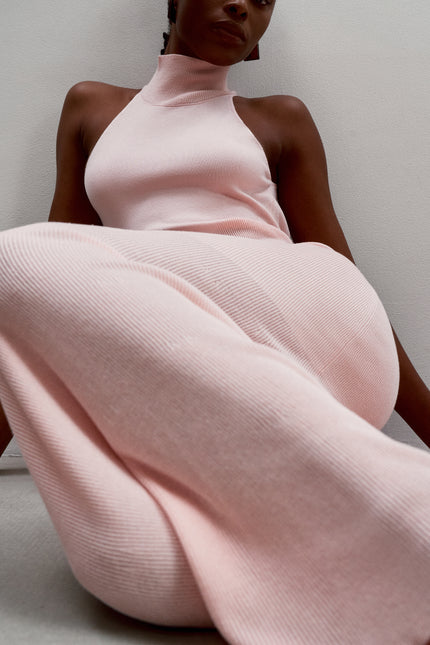 ESSENTIAL open-back dress, pink