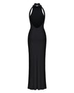 ESSENTIAL open-back dress, black