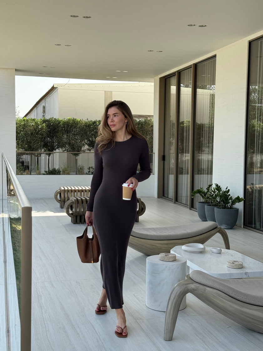 PETRA long sleeve dress, ardesia