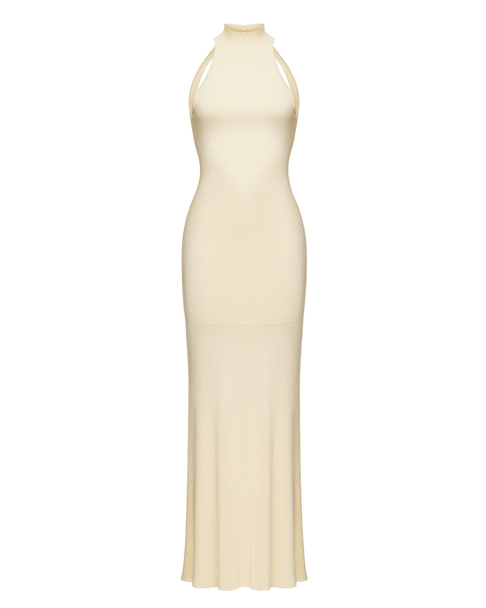 ESSENTIAL open-back dress, milk