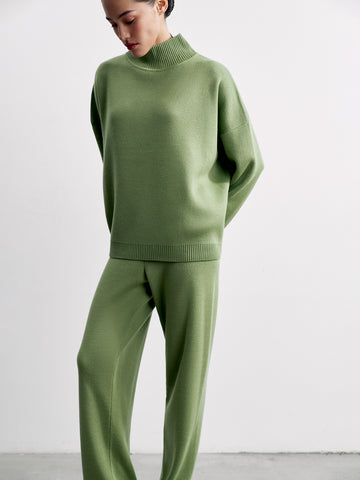 WEEKEND high neck merino wool sweater, green