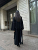AMARA knitted coat, black