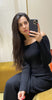 OLIVIA open shoulders jumper, black
