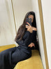 OLIVIA open shoulders jumper, black