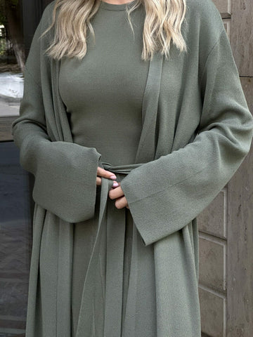 BAGIRA cape cardigan, khaki
