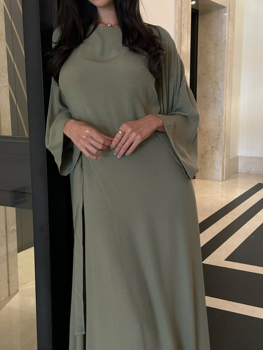 AMBRA abaya-cape, khaki
