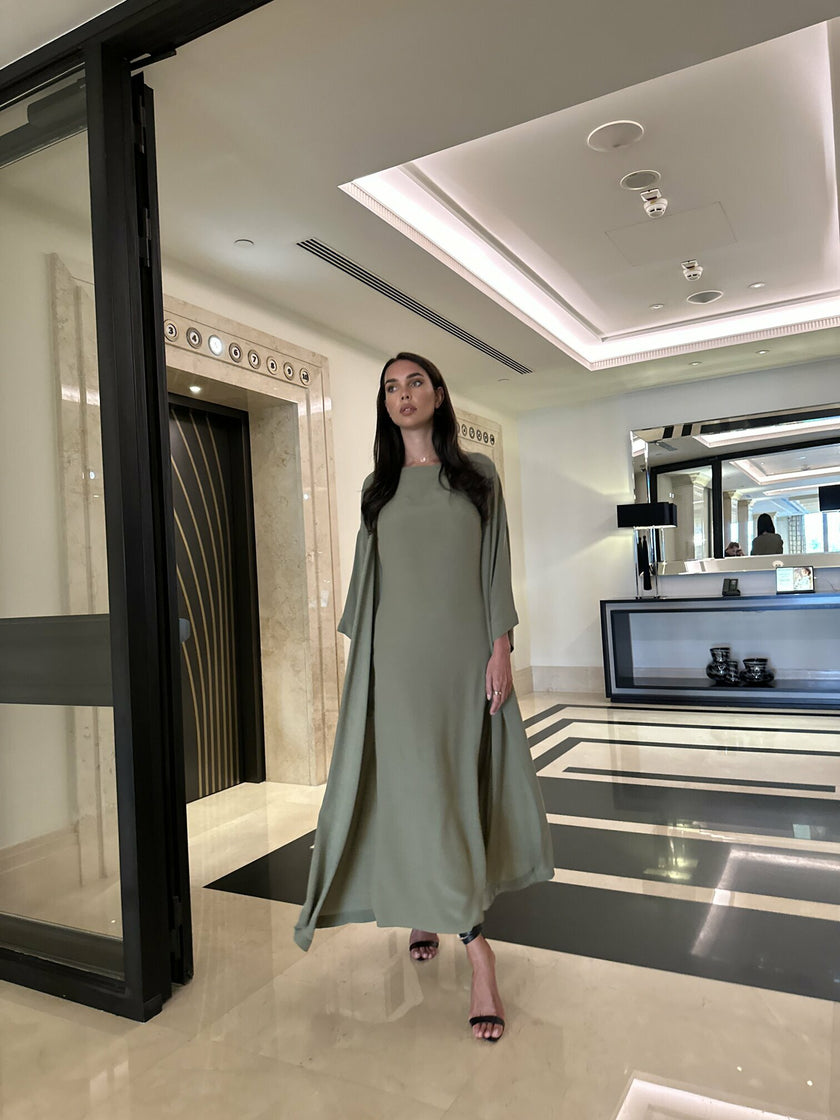 AMBRA abaya-cape, khaki
