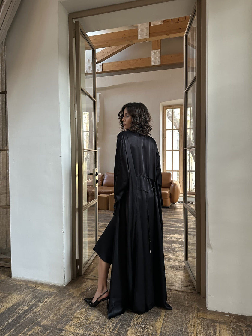 MOROCCO abaya-cape, black