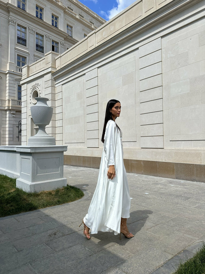 MOROCCO abaya-cape, champagne