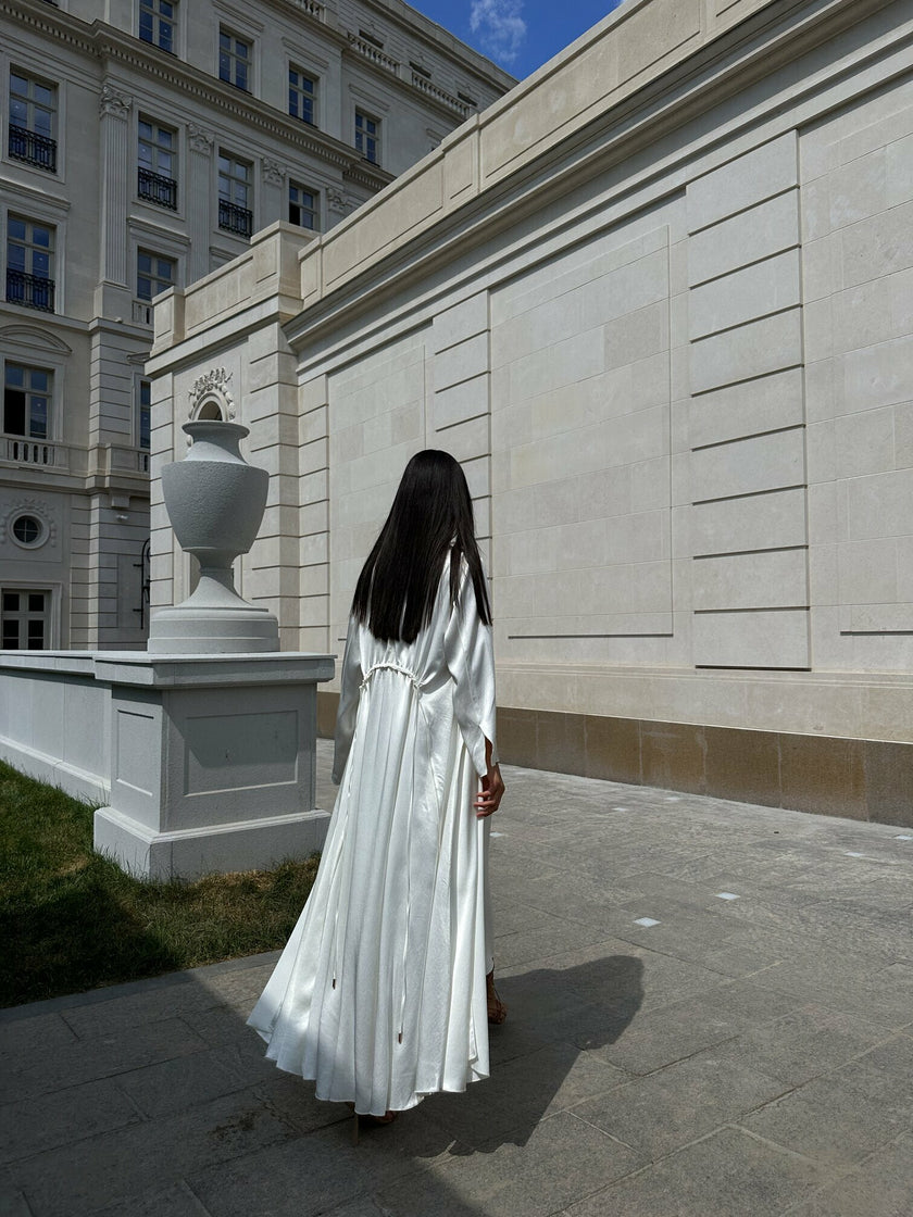 MOROCCO abaya-cape, champagne