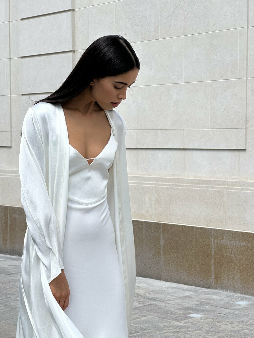 MOROCCO abaya-cape, champagne
