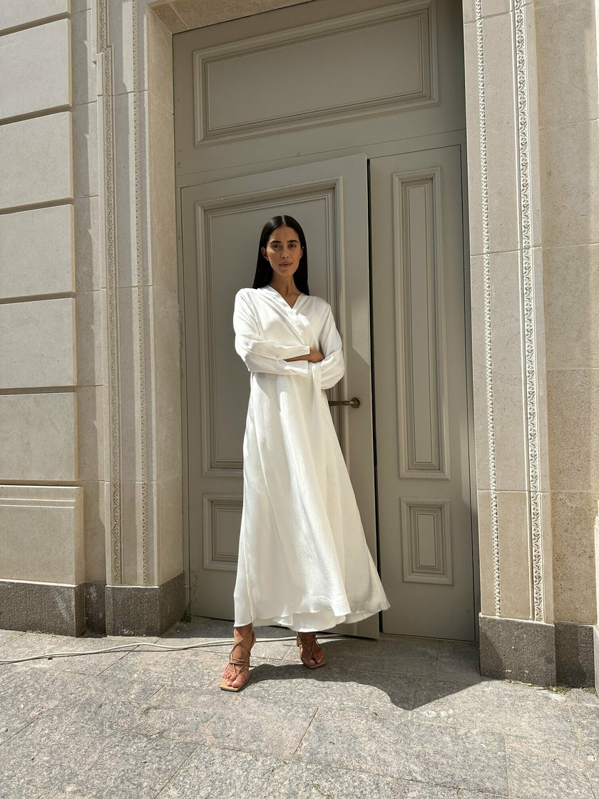 MOROCCO abaya-cape, champagne