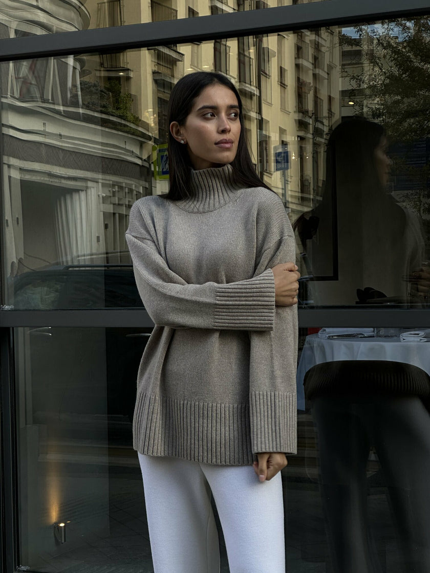 OLLY sweater, beige melange