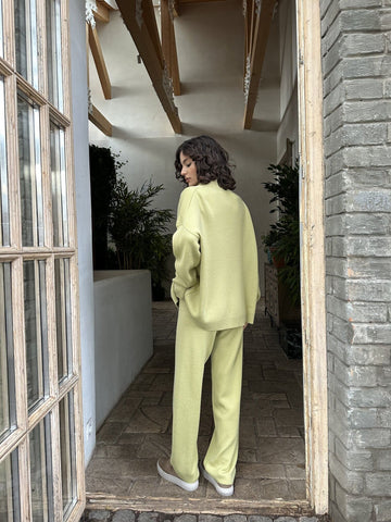 WEEKEND high neck merino wool sweater, anise