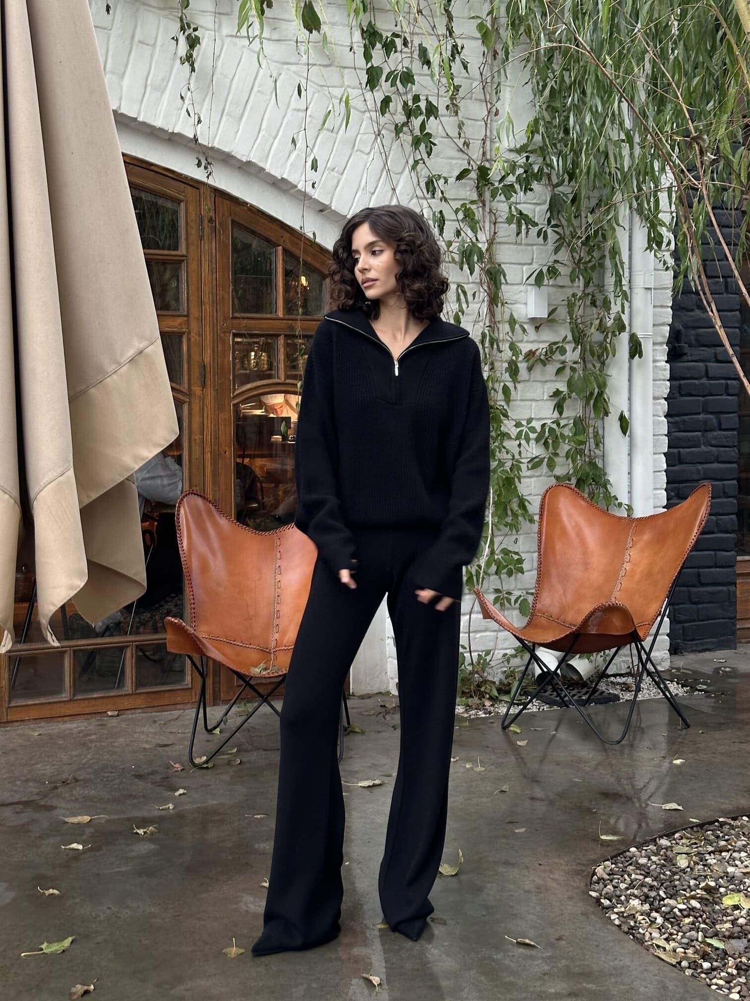 FABIA anorak sweater, black