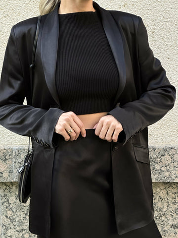 MARELLA satin finish jacket, black
