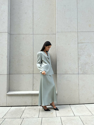 MARELLA satin skirt, olive