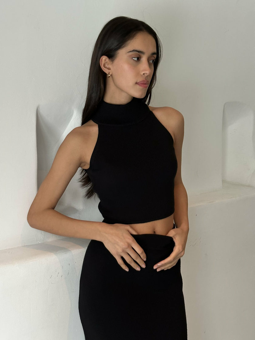 AMUSE crop top, black
