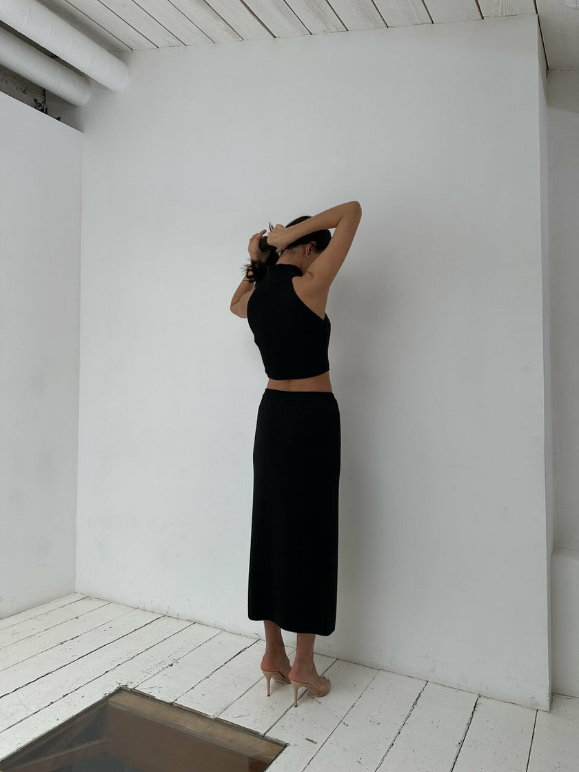 AMUSE crop top, black